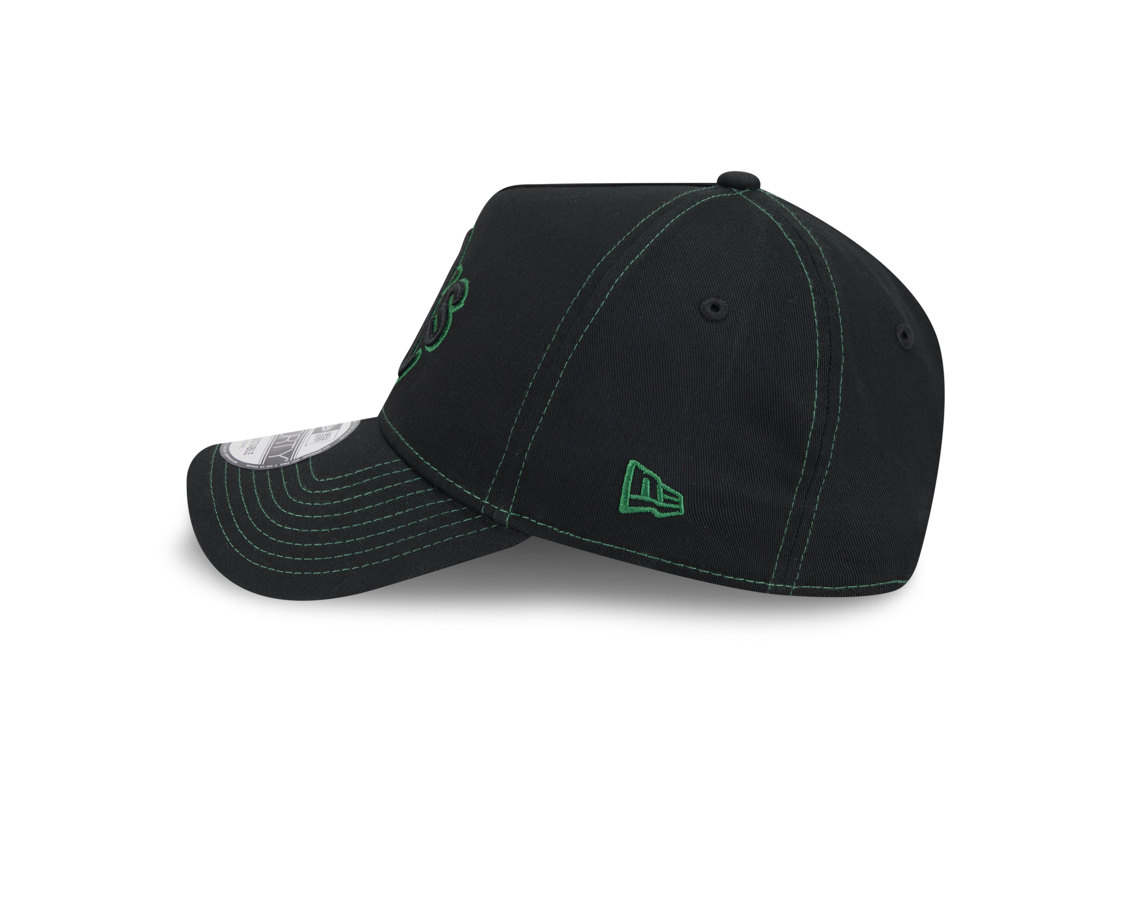 Oakland Athletics Hat - Black Colour Contrast 9Forty A-Frame MLB Snapback Cap - New Era