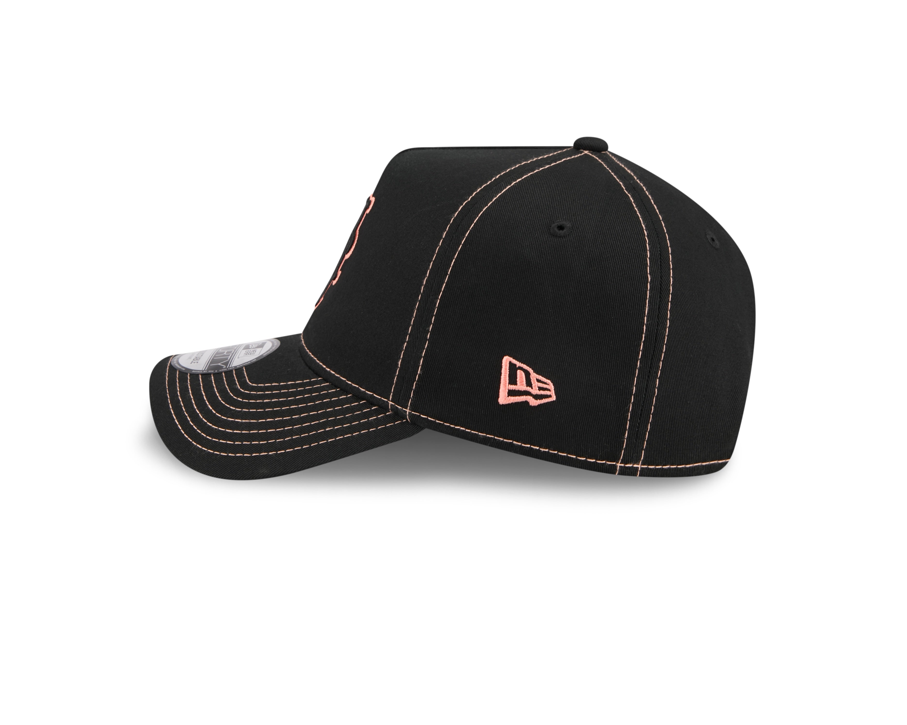 New York Mets Hat - Black Colour Contrast 9Forty A-Frame MLB Snapback Cap - New Era