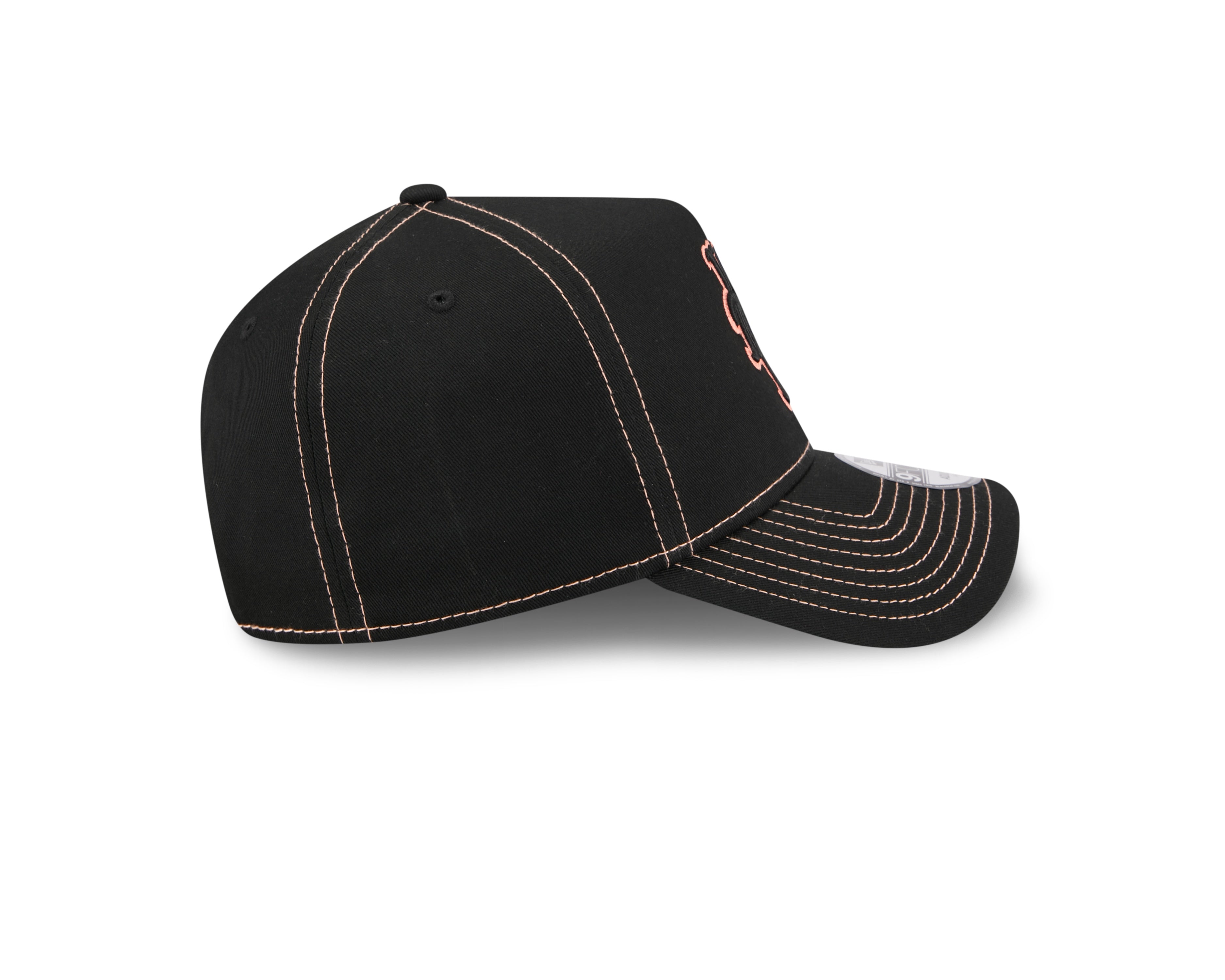 New York Mets Hat - Black Colour Contrast 9Forty A-Frame MLB Snapback Cap - New Era