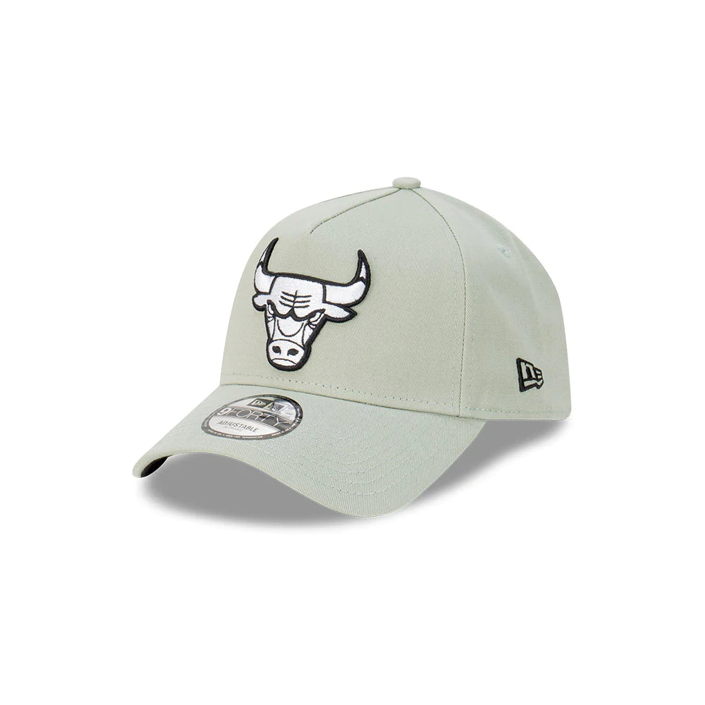 Chicago Bulls Hat - Black Matcha 9Forty A-Frame NBA Snapback Cap - New Era