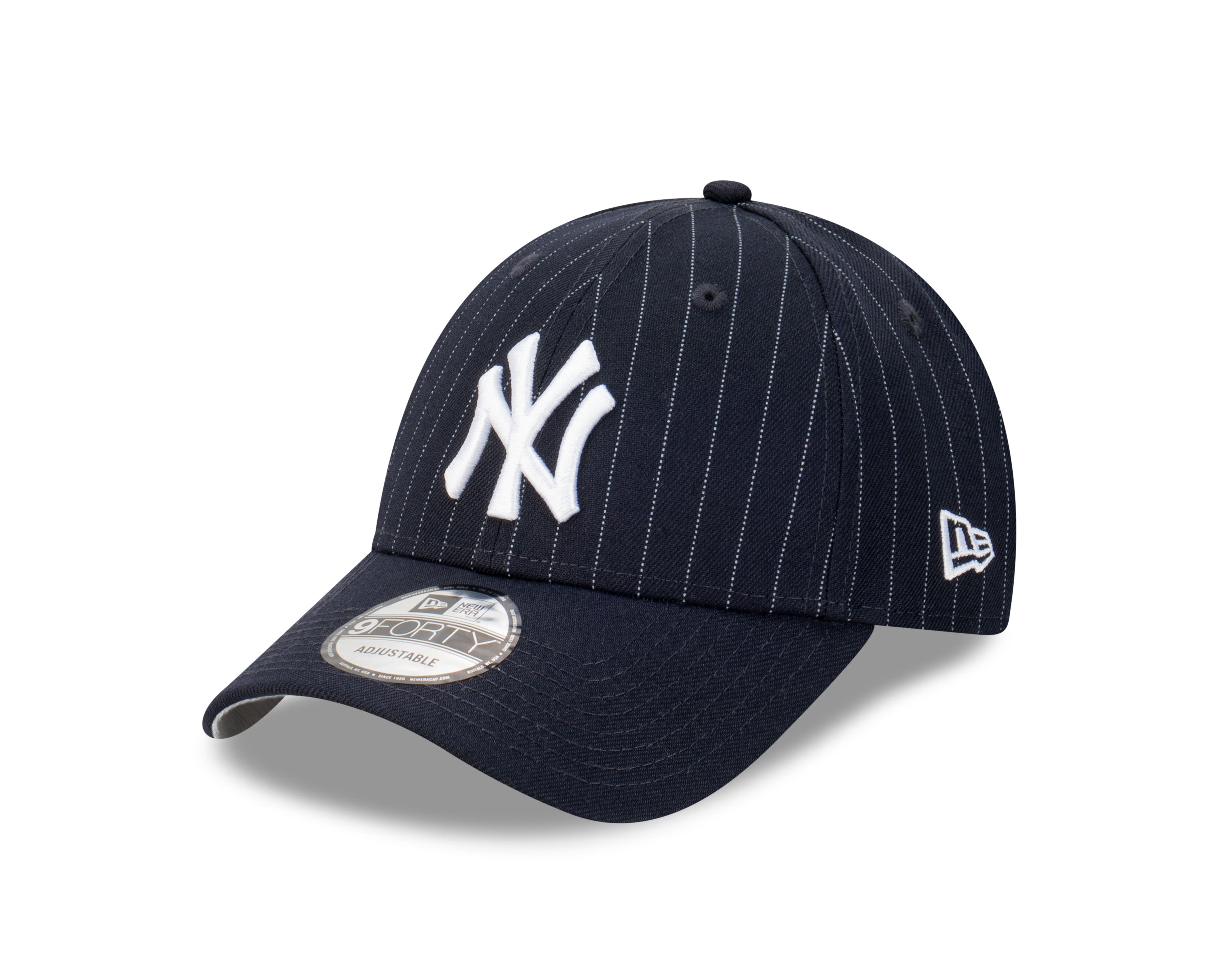New York Yankees Hat - Black Pinstripe 9Forty MLB Snapback Cap - New Era