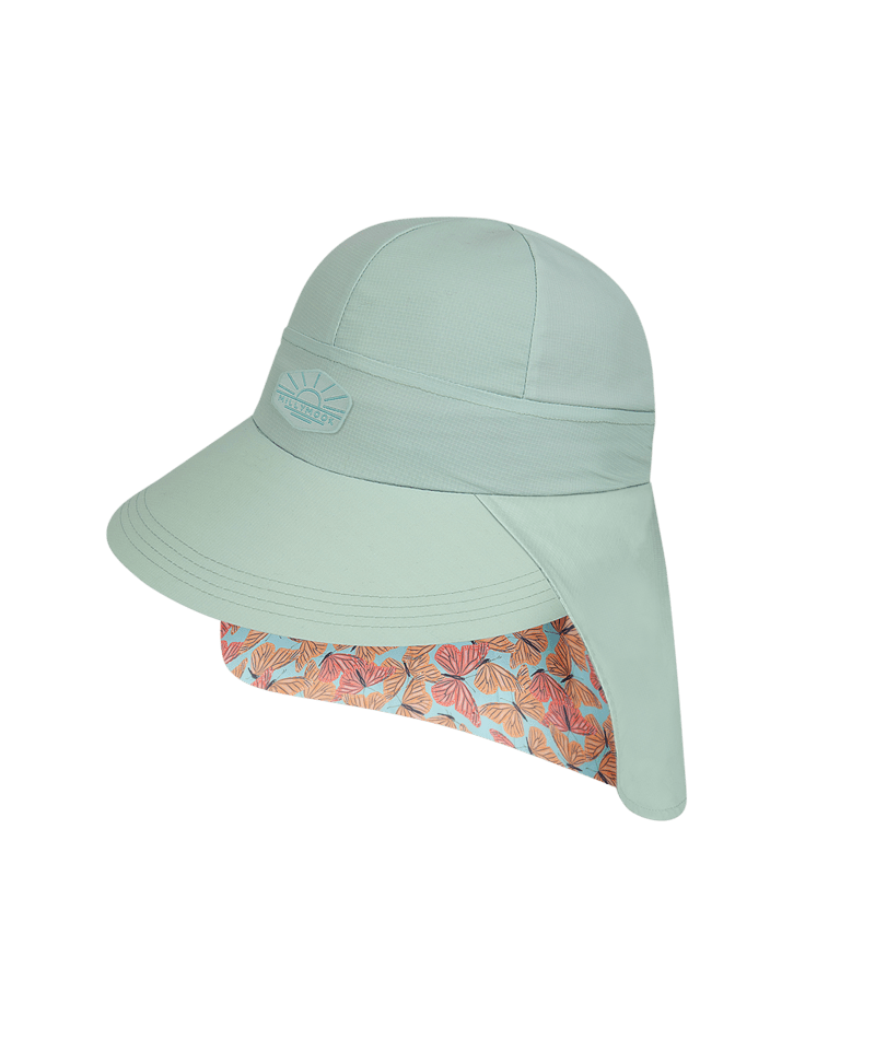 Millymook Girls Legionnaire Hat - Mint Butterfly Design - Tilda
