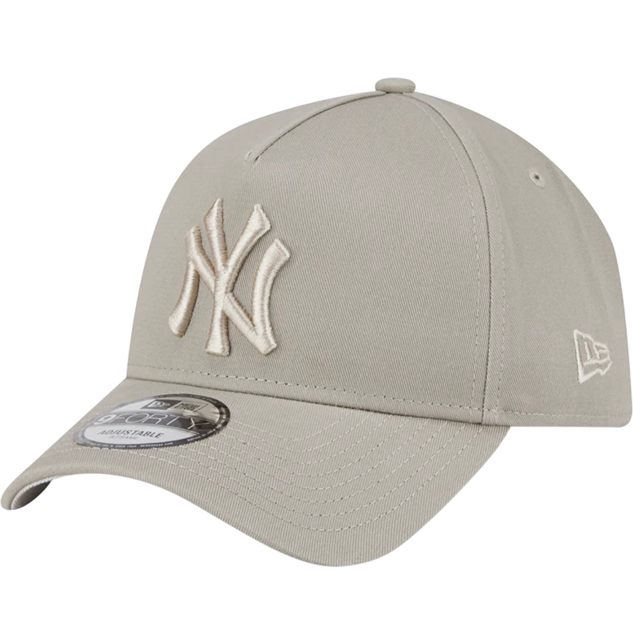New York Yankees Hat - Pebble Stone Grey 9Forty A-Frame MLB Snapback Cap - New Era