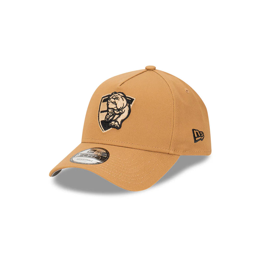 Western Bulldogs Hat -  Wheat Black 9Forty A-Frame AFL Snapback Cap - New Era