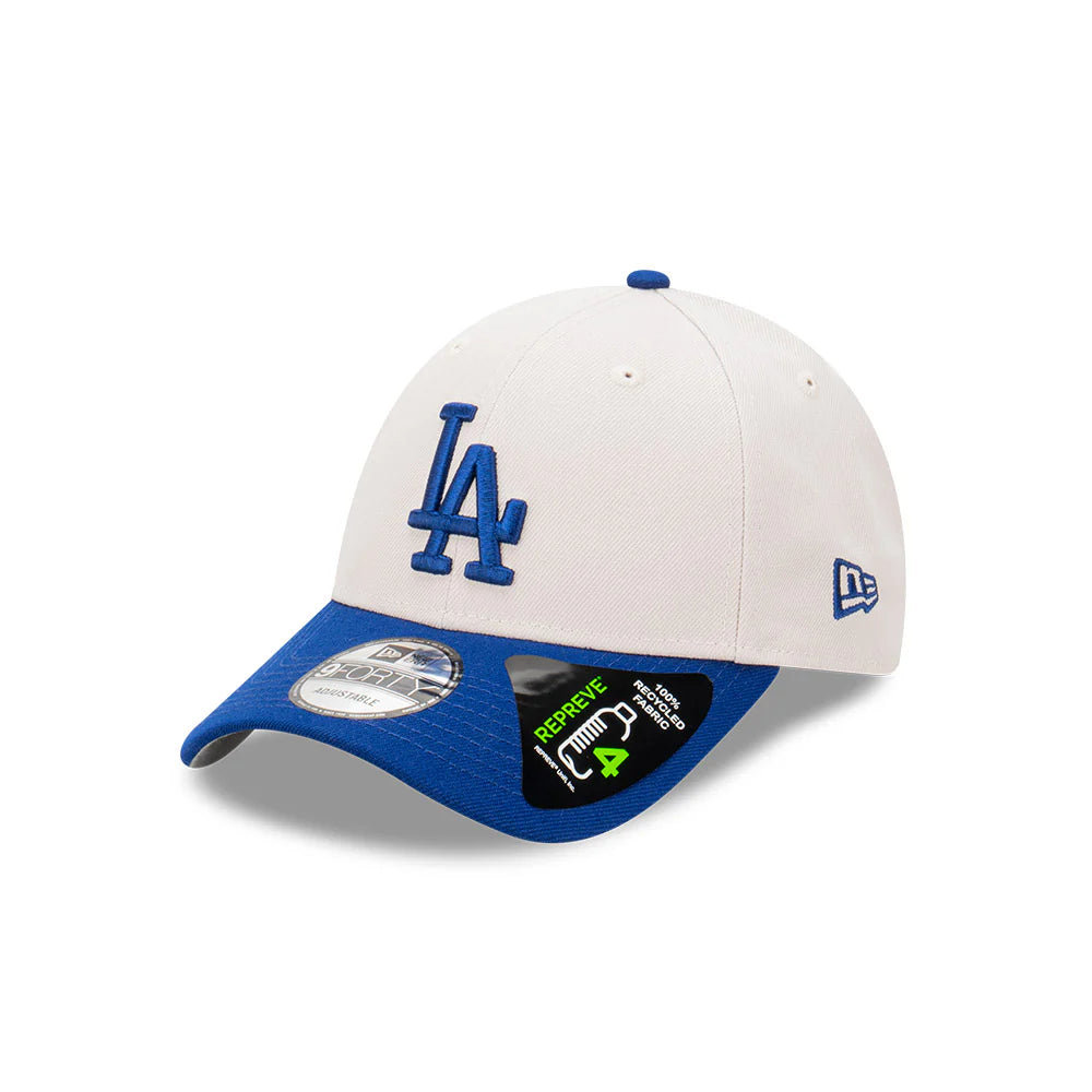 LA Dodgers Hat - Repreve 2-Tone Stone Blue MLB 9Forty Strapback Cap - New Era