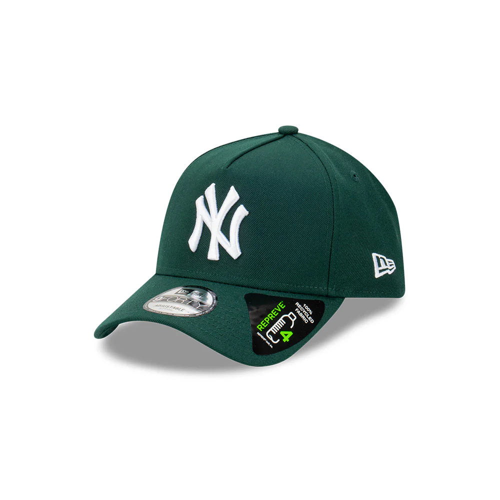 New York Yankees Hat - Repreve Dark Green 9Forty A-Frame MLB Snapback Cap - New Era