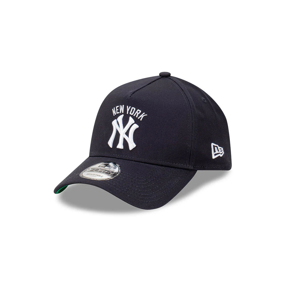 New York Yankees Hat - Navy 9Forty A-Frame MLB Snapback Cap - New Era