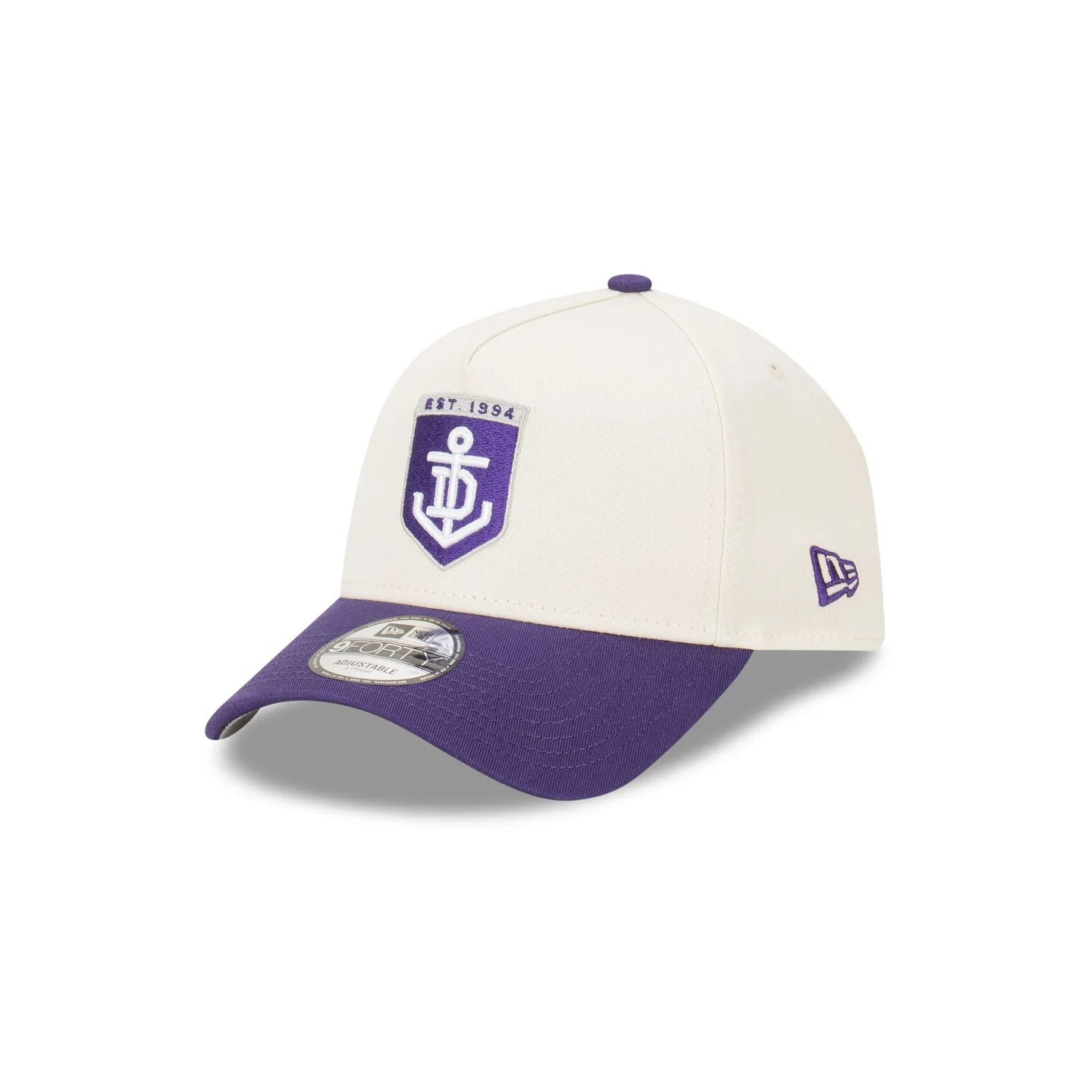 Fremantle Dockers Hat - 2-Tone Chrome Purple 9Forty A-Frame AFL Snapback Cap - New Era