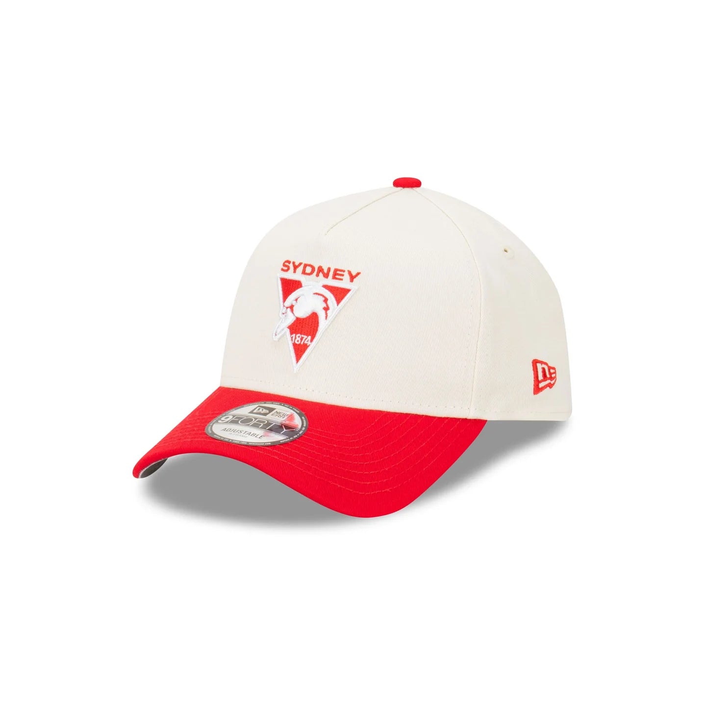 Sydney Swans Hat - 2-Tone Chrome Red 9Forty A-Frame AFL Snapback Cap - New Era
