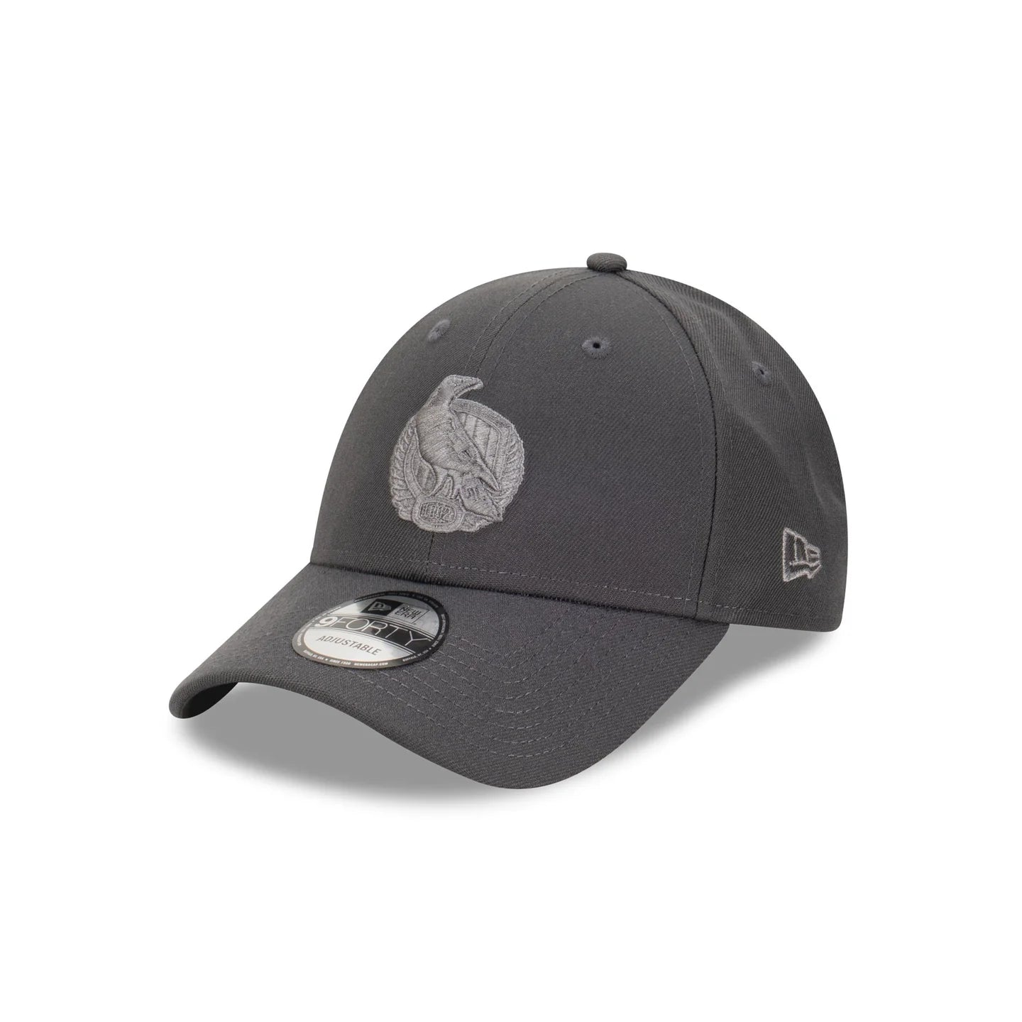 Collingwood Magpies Hat - AFL Repreve Tonal Graphite Grey 9Forty Strapback Cap - New Era
