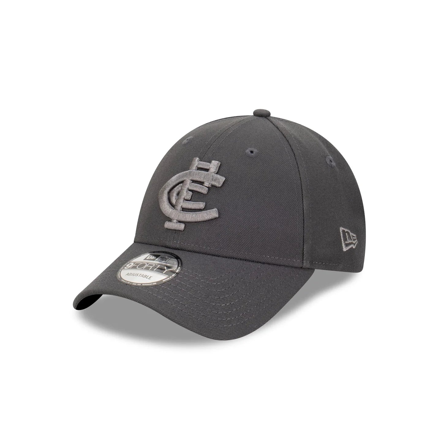 Carlton Blues Hat - AFL Repreve Tonal Graphite Grey 9Forty Strapback Cap - New Era