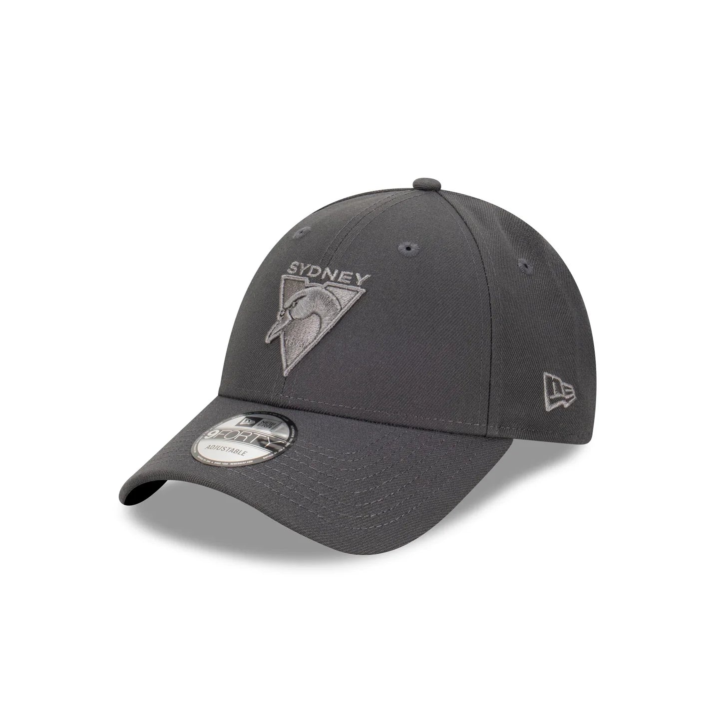 Sydney Swans Hat - AFL Repreve Tonal Graphite Grey 9Forty Strapback Cap - New Era