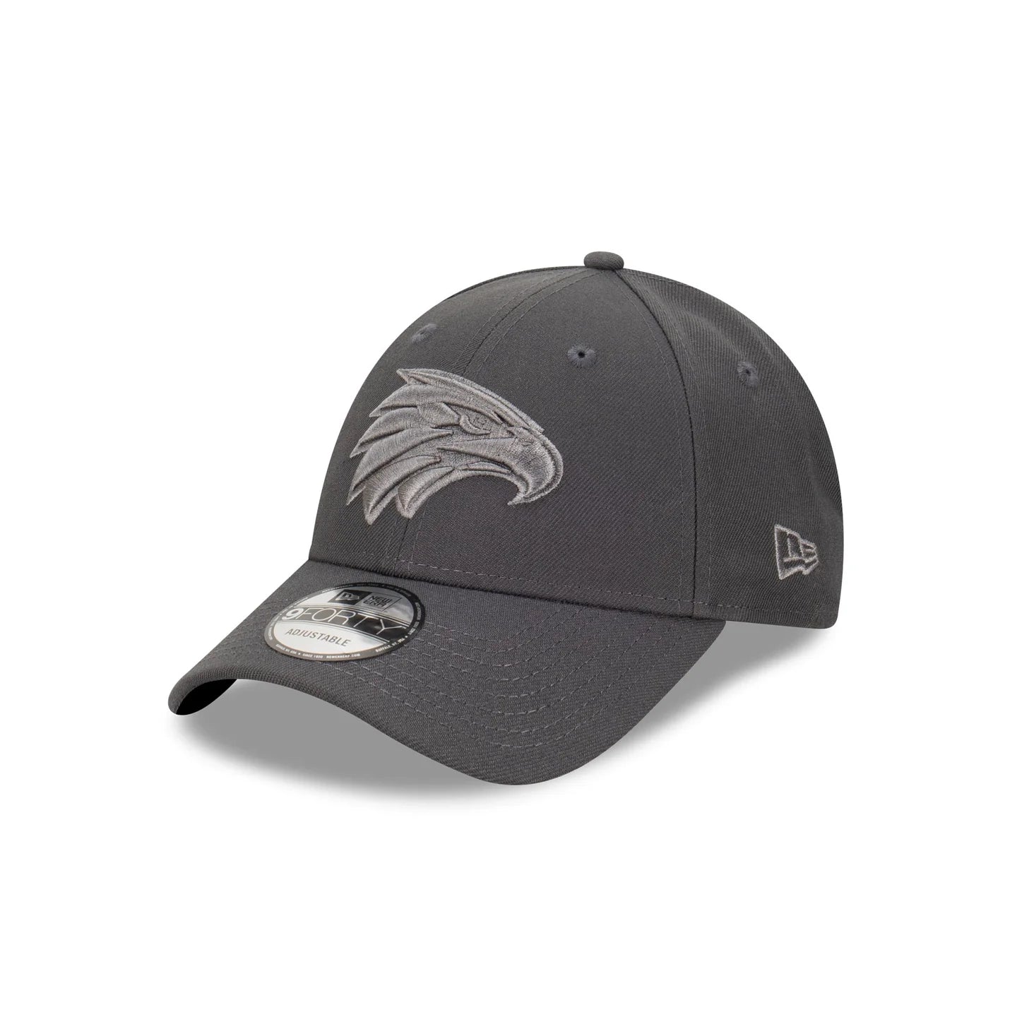 West Coast Eagles Hat - AFL Repreve Tonal Graphite Grey 9Forty Strapback Cap - New Era