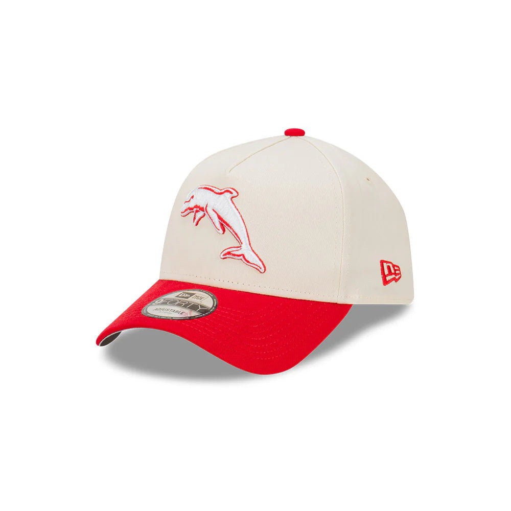 The Dolphins Hat - 2-Tone Chrome Red 9Forty A-Frame NRL Snapback Cap - New Era