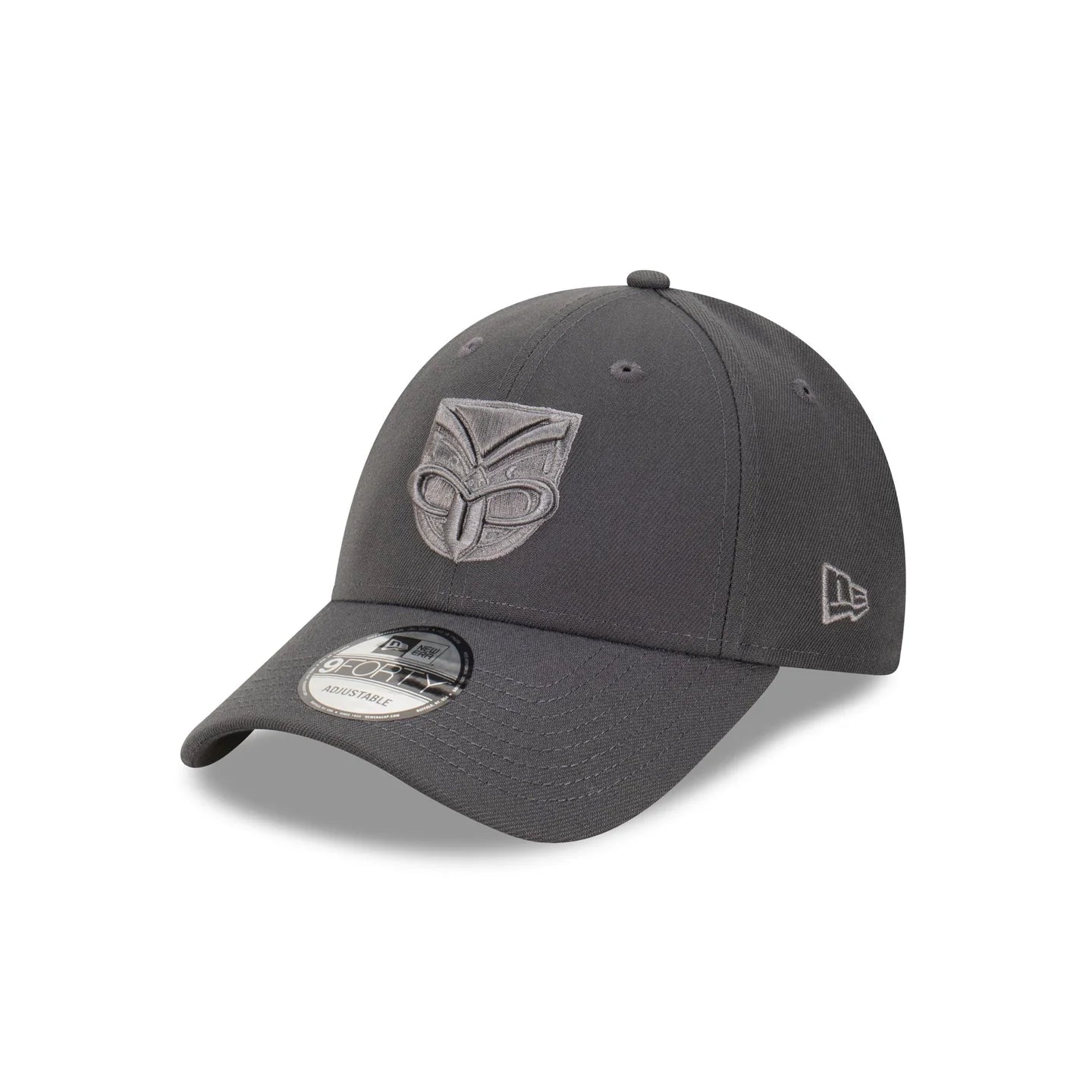 New Zealand Warriors Hat - NRL Repreve Tonal Graphite Grey 9Forty Strapback Cap - New Era