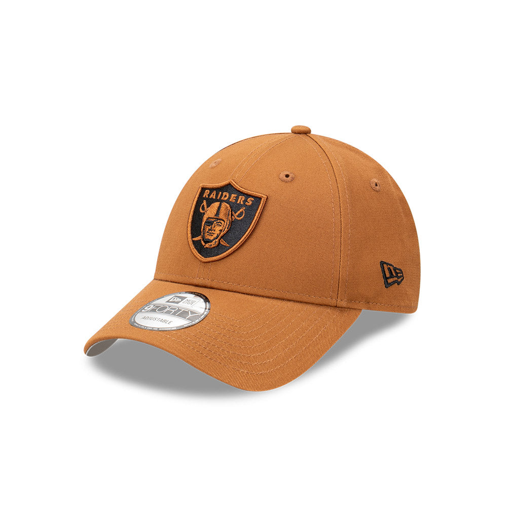 Las Vegas Raiders Hat - Burnt Almond Collection 9Forty NFL Snapback Cap - New Era