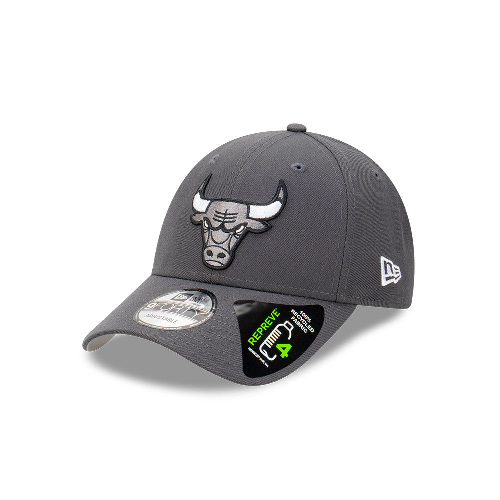 Chicago Bulls Hat - Graphite Grey Repreve 9Forty NBA Snapback Cap - New Era