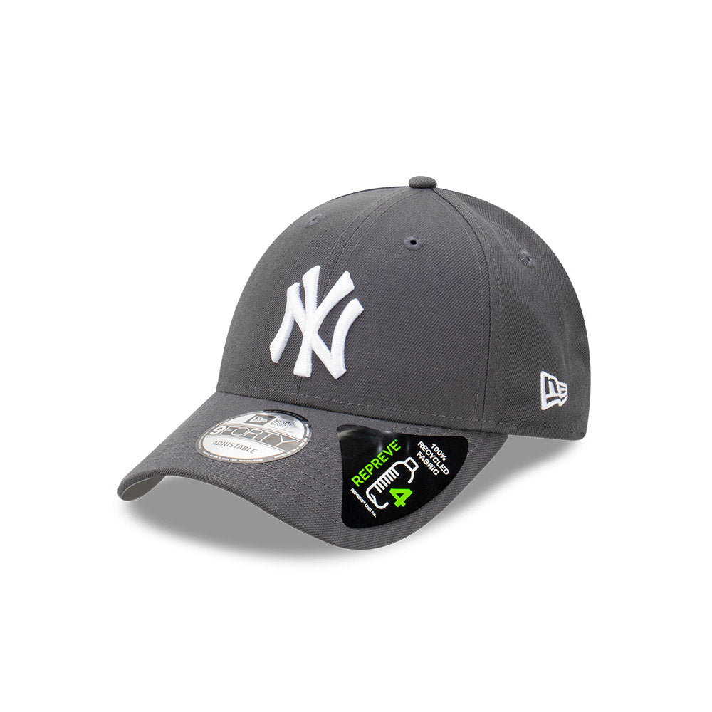 New York Yankees Hat - Graphite Grey Repreve 9Forty MLB Snapback Cap - New Era