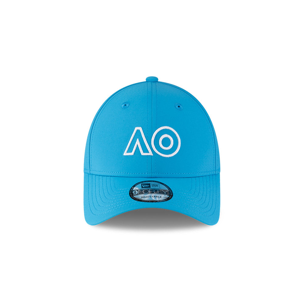 Australian Open Hat - 2026 Core Performance AO Sun Wash Blue Tennis 9Forty Snapback Cap - New Era