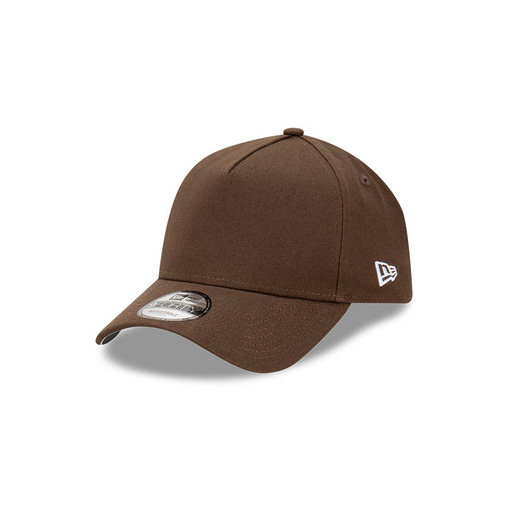New Era Hat - Blank Seasonal Canvas Walnut Brown 9Forty A-Frame Snapback Cap