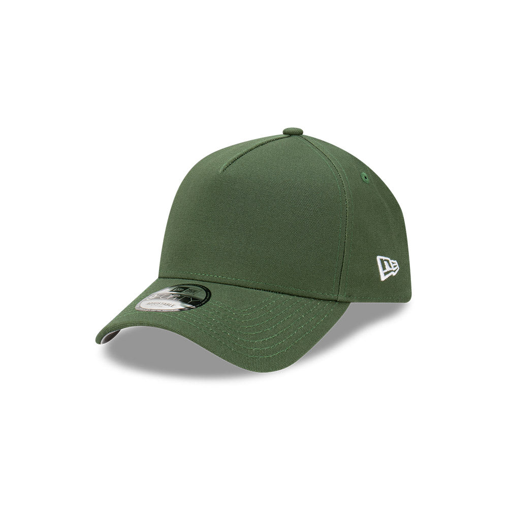 New Era Hat - Blank Seasonal Canvas Cilantro Green 9Forty A-Frame Snapback Cap