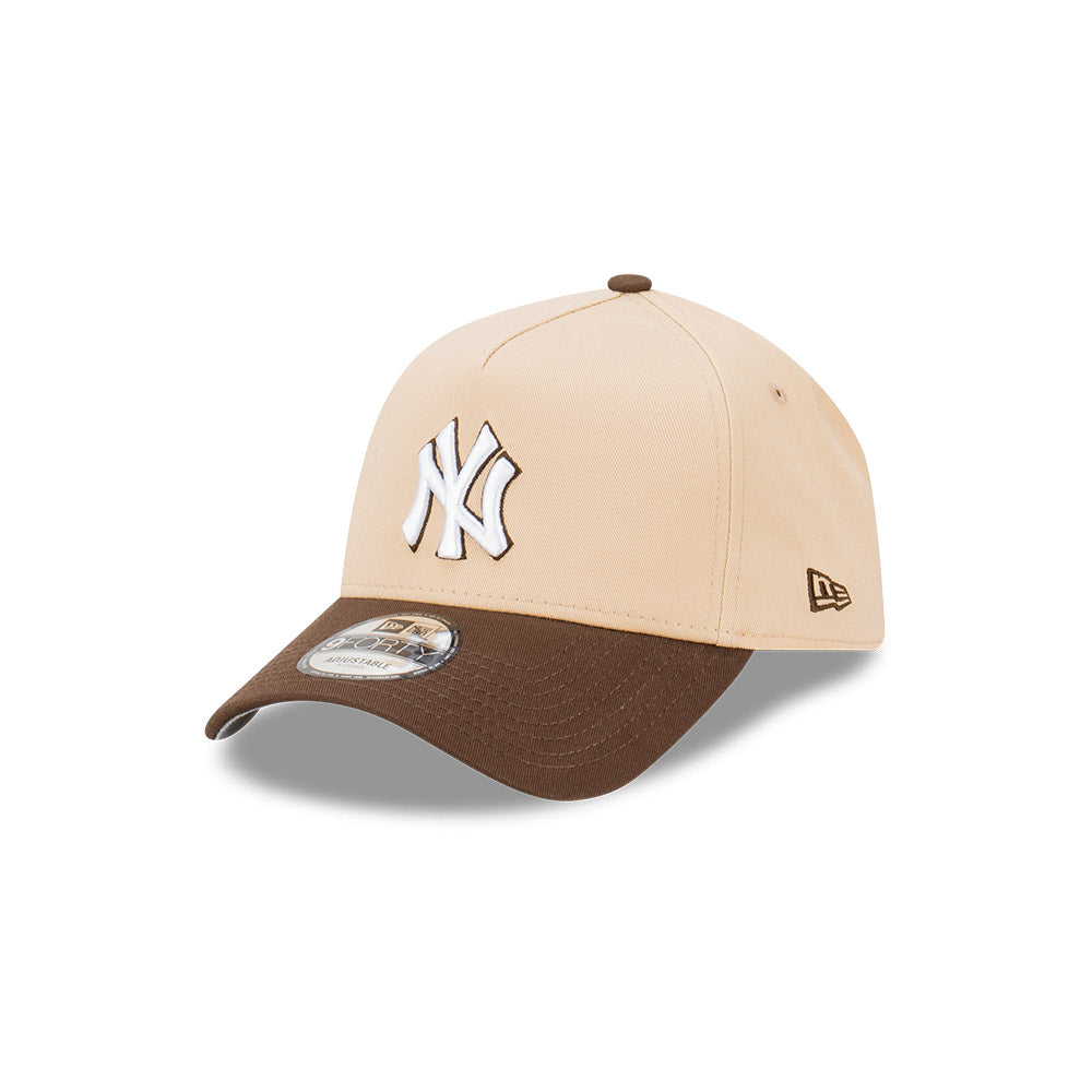 New York Yankees Hat - Choc Oat 9Forty A-Frame MLB Snapback Cap - New Era