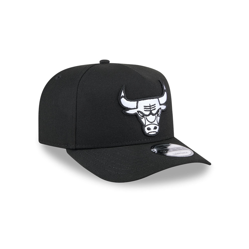 Chicago Bulls Hat - Black and White Classic NBA 9Fifty A-Frame Snapback Cap - New Era