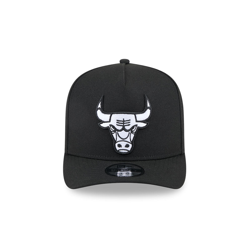Chicago Bulls Hat - Black and White Classic NBA 9Fifty A-Frame Snapback Cap - New Era