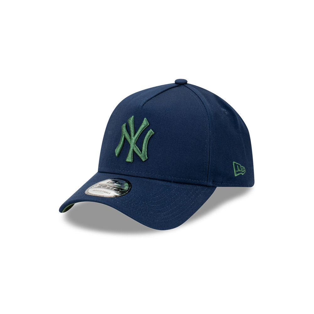 New York Yankees Hat - Blue Kelp 9Forty A-Frame MLB Snapback Cap - New Era
