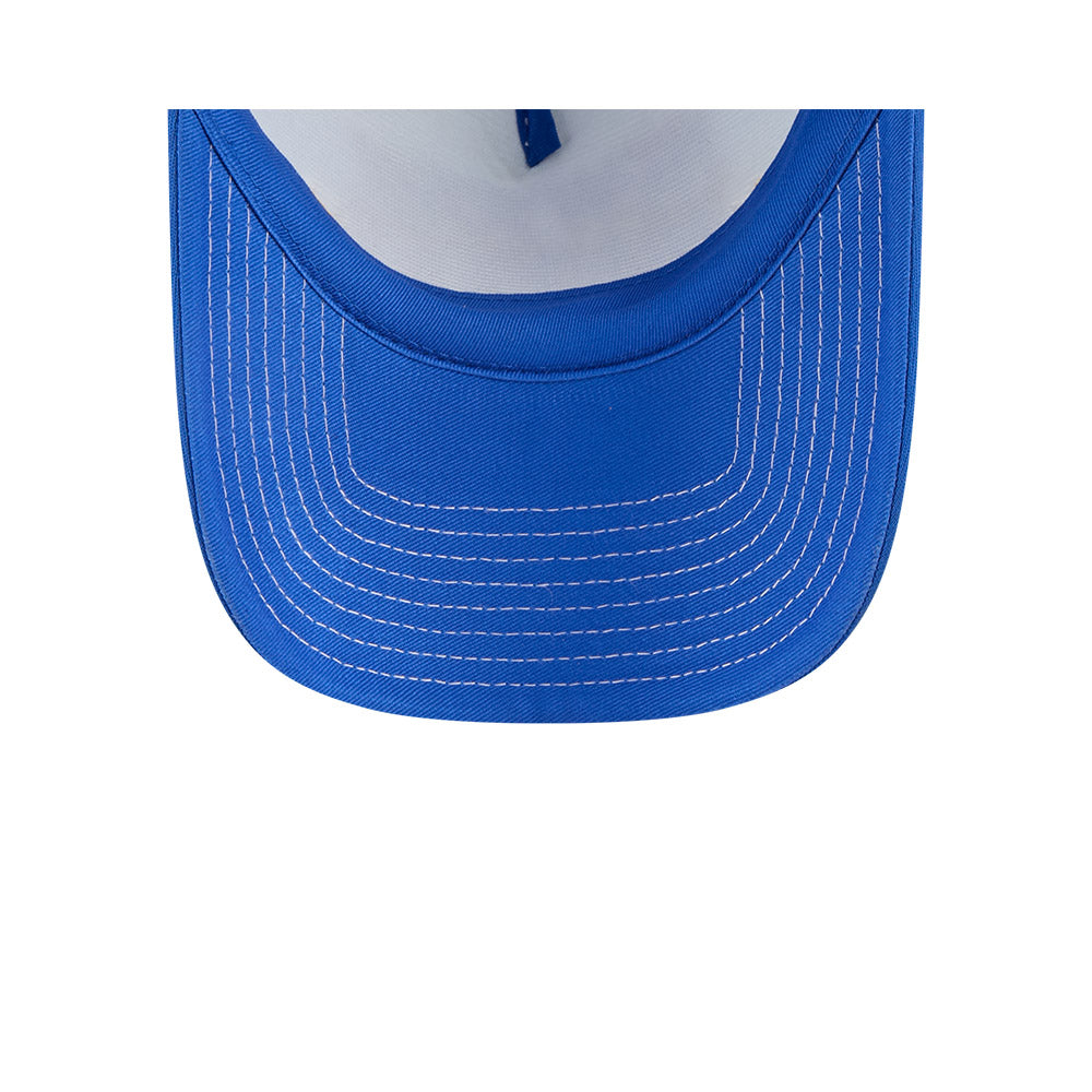 New York Yankees Hat - MLB Blue Script Foam Palette 9Forty A-Frame Trucker Snapback - New Era