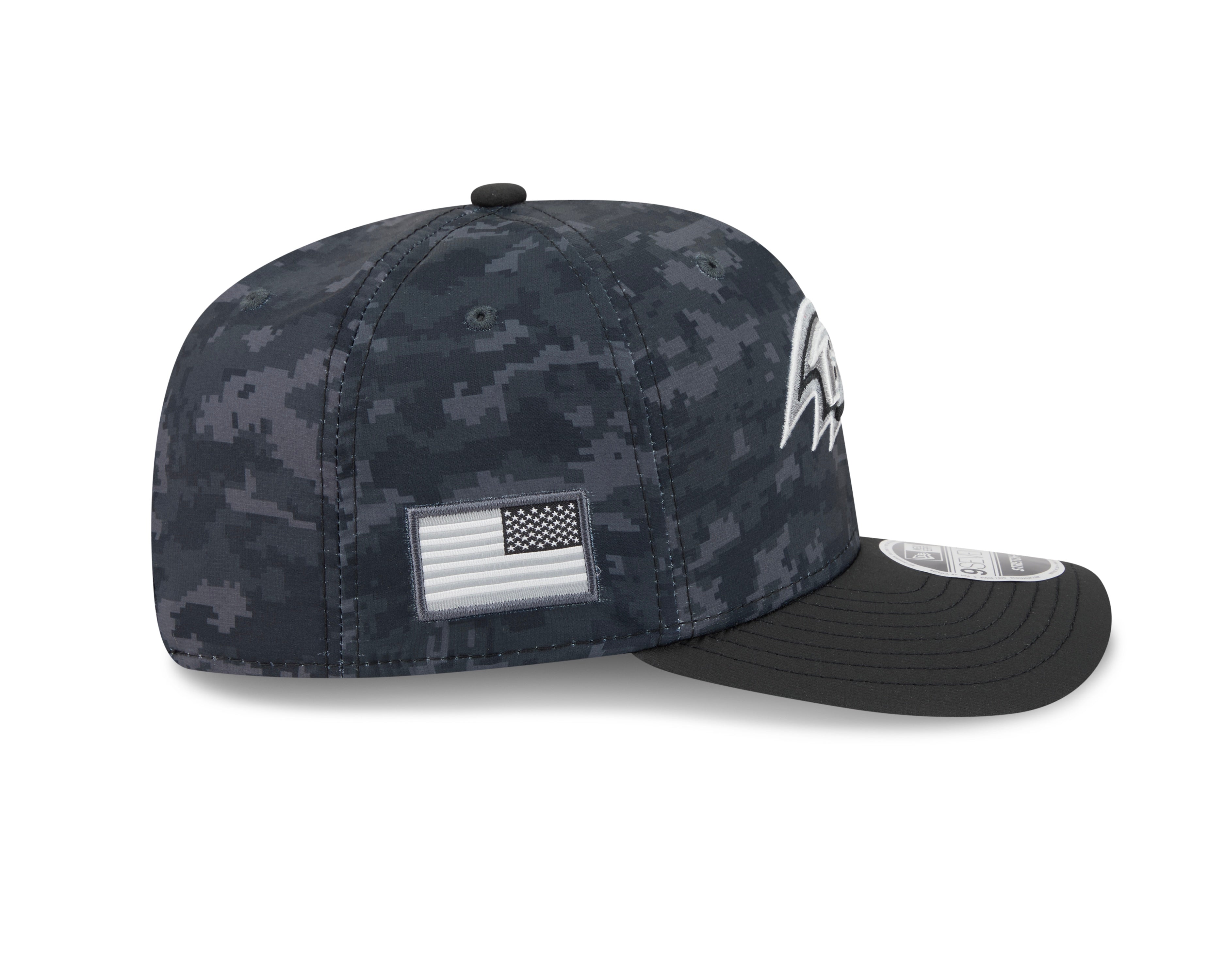 Baltimore Ravens Hat - Dark Camo Salute To Service NFL 9Seventy Adjustable Stretch Snapback Cap - New Era