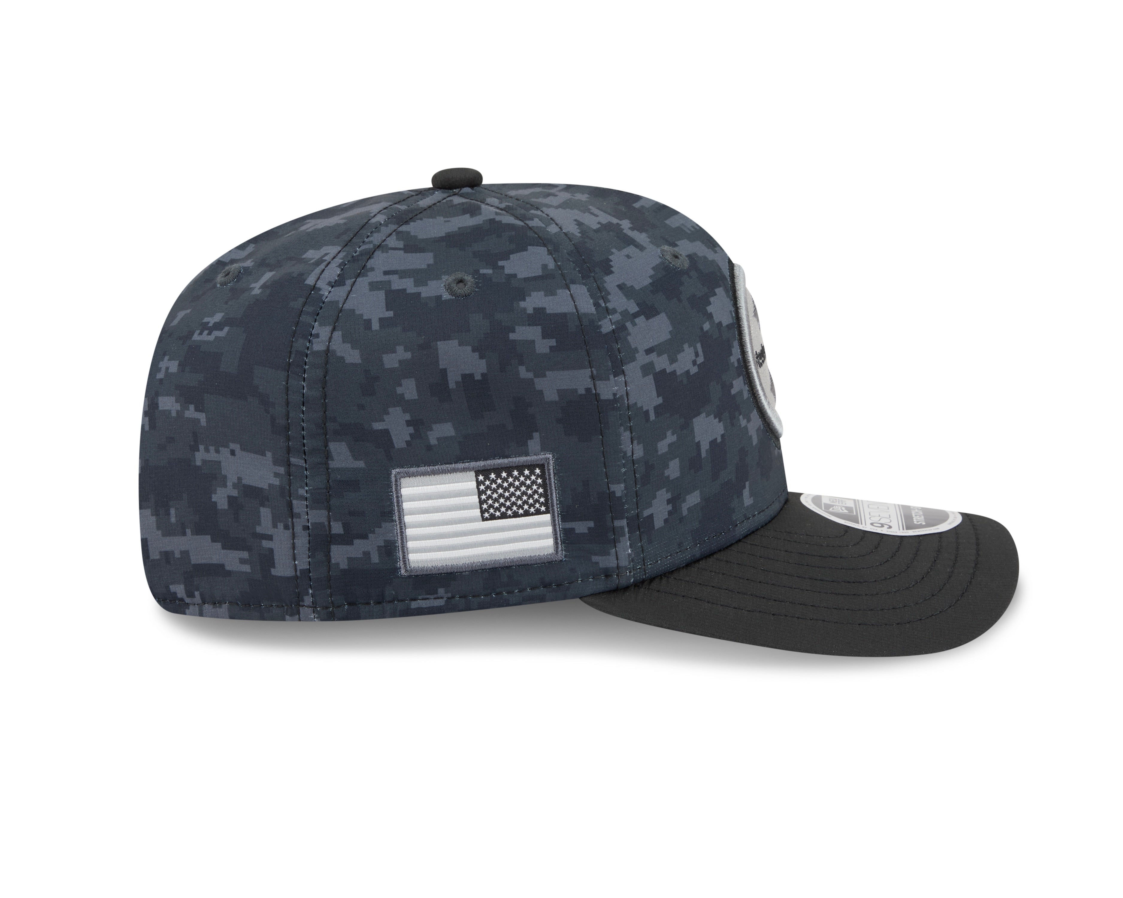 Pittsburgh Steelers Hat - Dark Camo Salute To Service NFL 9Seventy Adjustable Stretch Snapback Cap - New Era