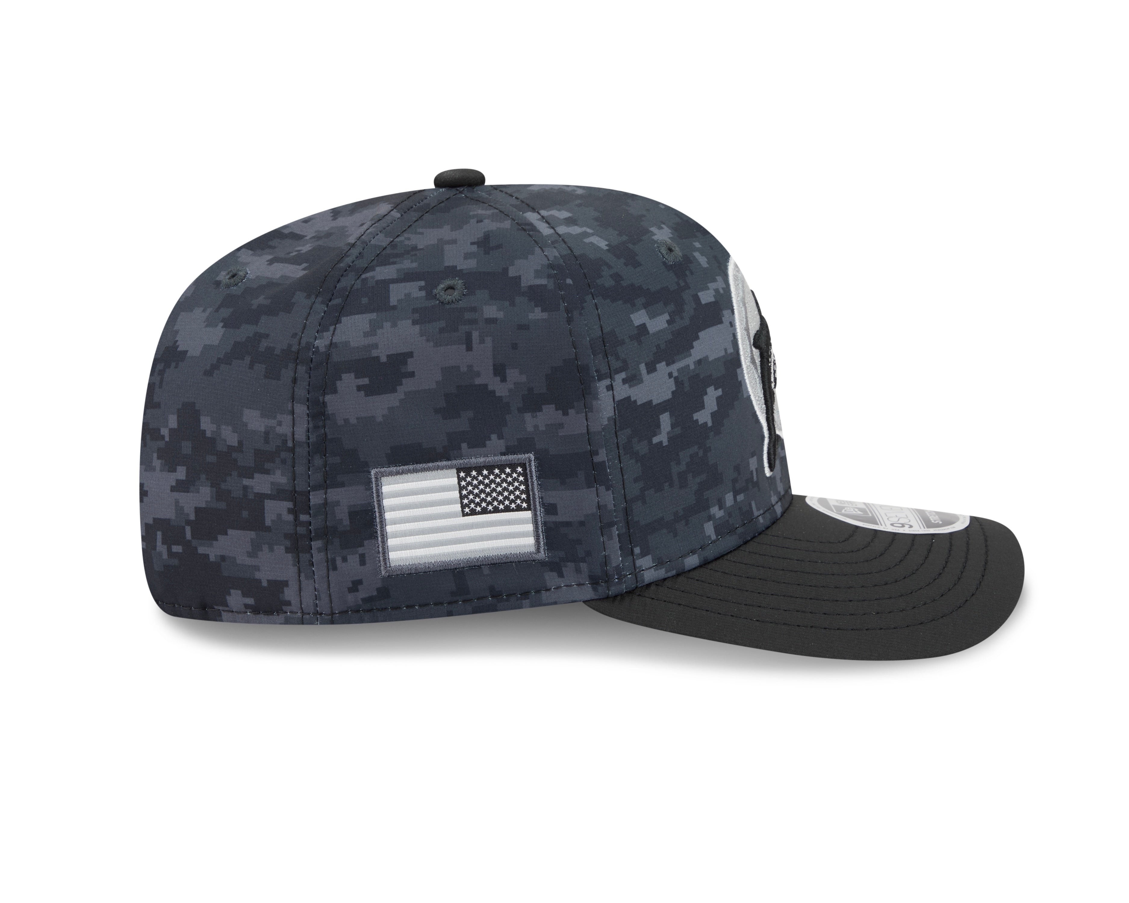 Miami Dolphins Hat - Dark Camo Salute To Service Alternate NFL 9Seventy Adjustable Stretch Snapback Cap - New Era