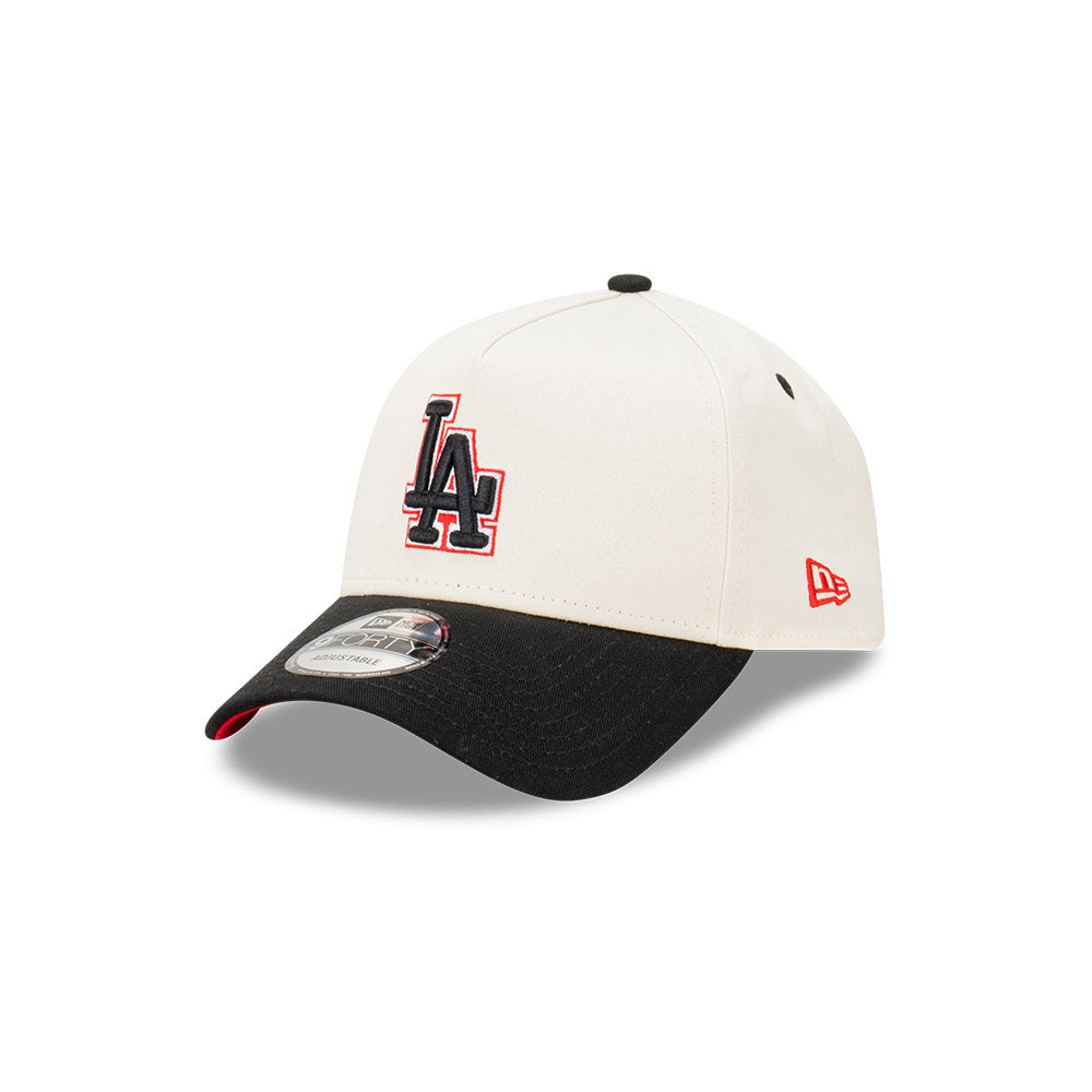 LA Dodgers Hat - Ivory Blaze 9Forty A-Frame MLB Snapback Cap - New Era