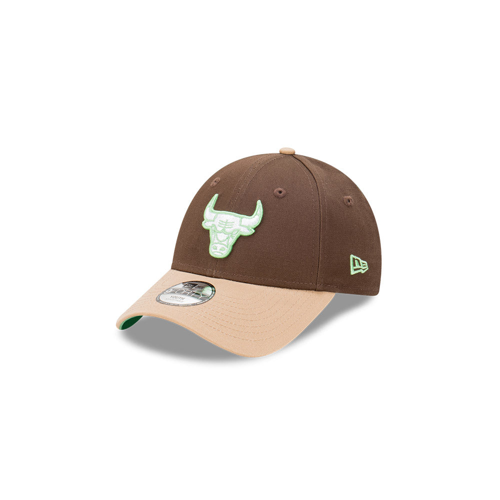 Chicago Bulls Kids Hat - Brown 2-Tone Rocky Road 9Forty Kids NBA Snapback Cap - New Era