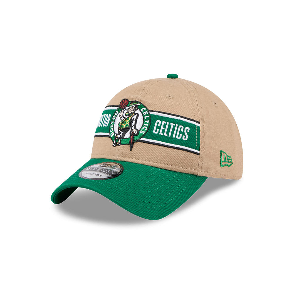 Boston Celtics Hat - Camel NBA 2024 Draft 9Twenty Strapback Cap - New Era