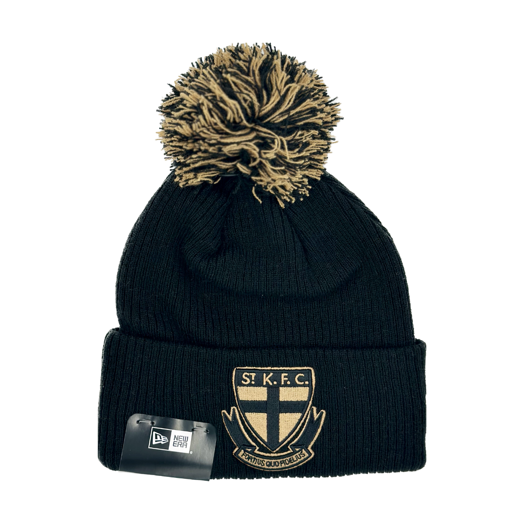 St Kilda Saints Beanie - 2023 AFL Winter Collection Pom Knit - New Era