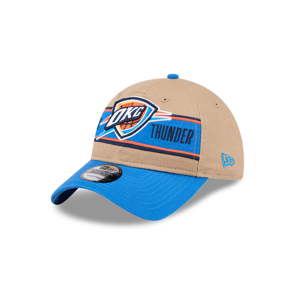 Oklahoma City Thunder Hat - Camel NBA 2024 Draft 9Twenty Strapback Cap - New Era