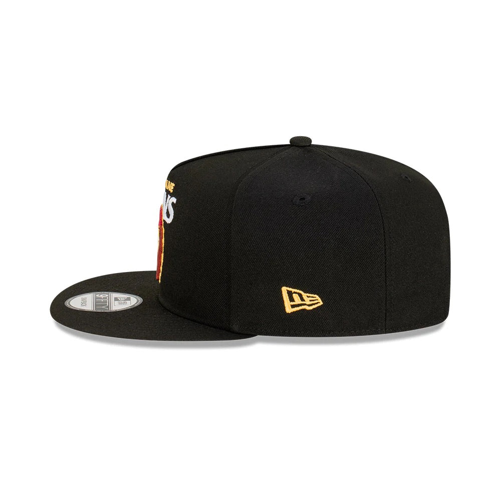 Brisbane Lions Hat - 2023 AFL Black 9Fifty A-Frame Snapback Cap - New Era