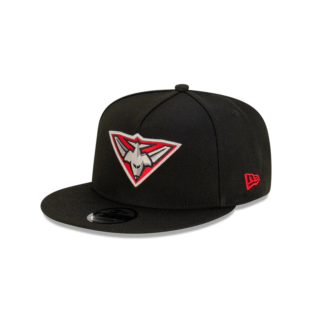 Essendon Bombers Hat - 2023 AFL Black 9Fifty A-Frame Snapback Cap - New Era