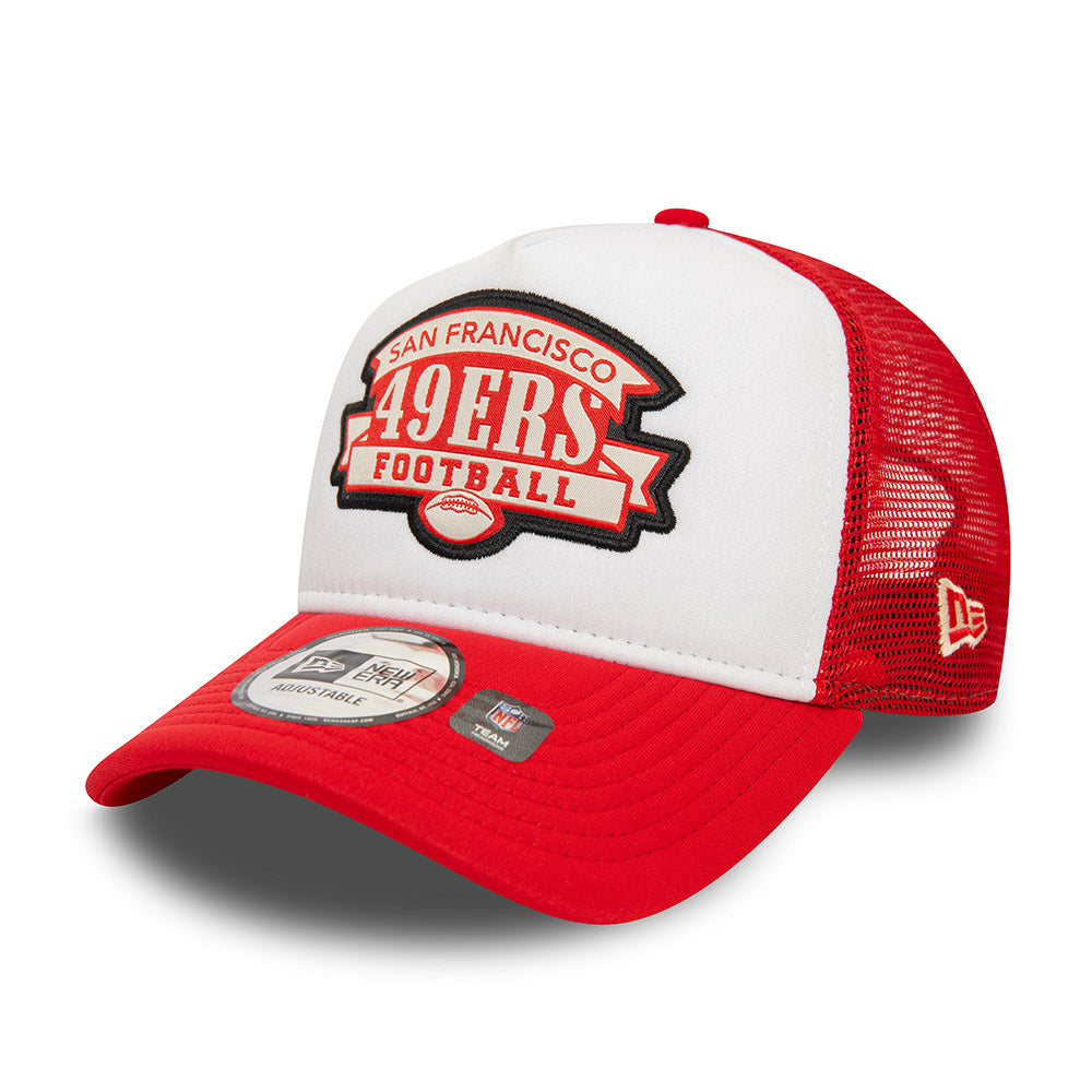 San Francisco 49ers Hat - NFL Red Foam Palette 9Forty A-Frame Trucker Snapback - New Era