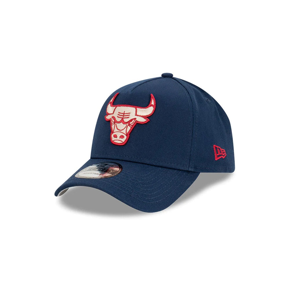 Chicago Bulls Hat - Cardinal Blue 9Forty A-Frame NBA Snapback Cap - New Era