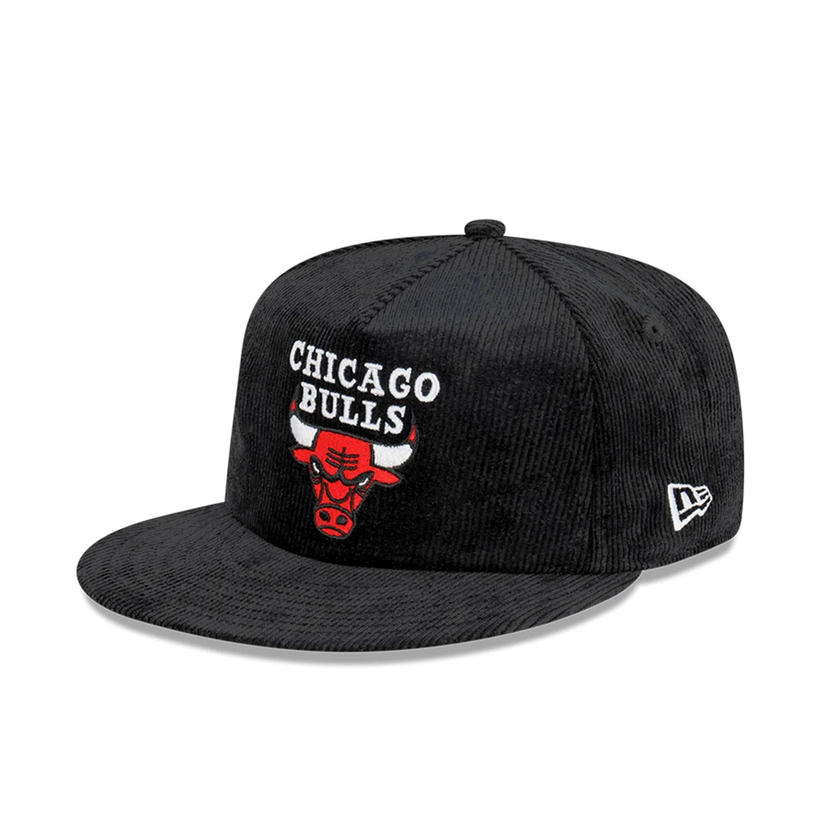 Chicago Bulls Hat - The Golfer Black Corduroy NBA Snapback Cap - New Era