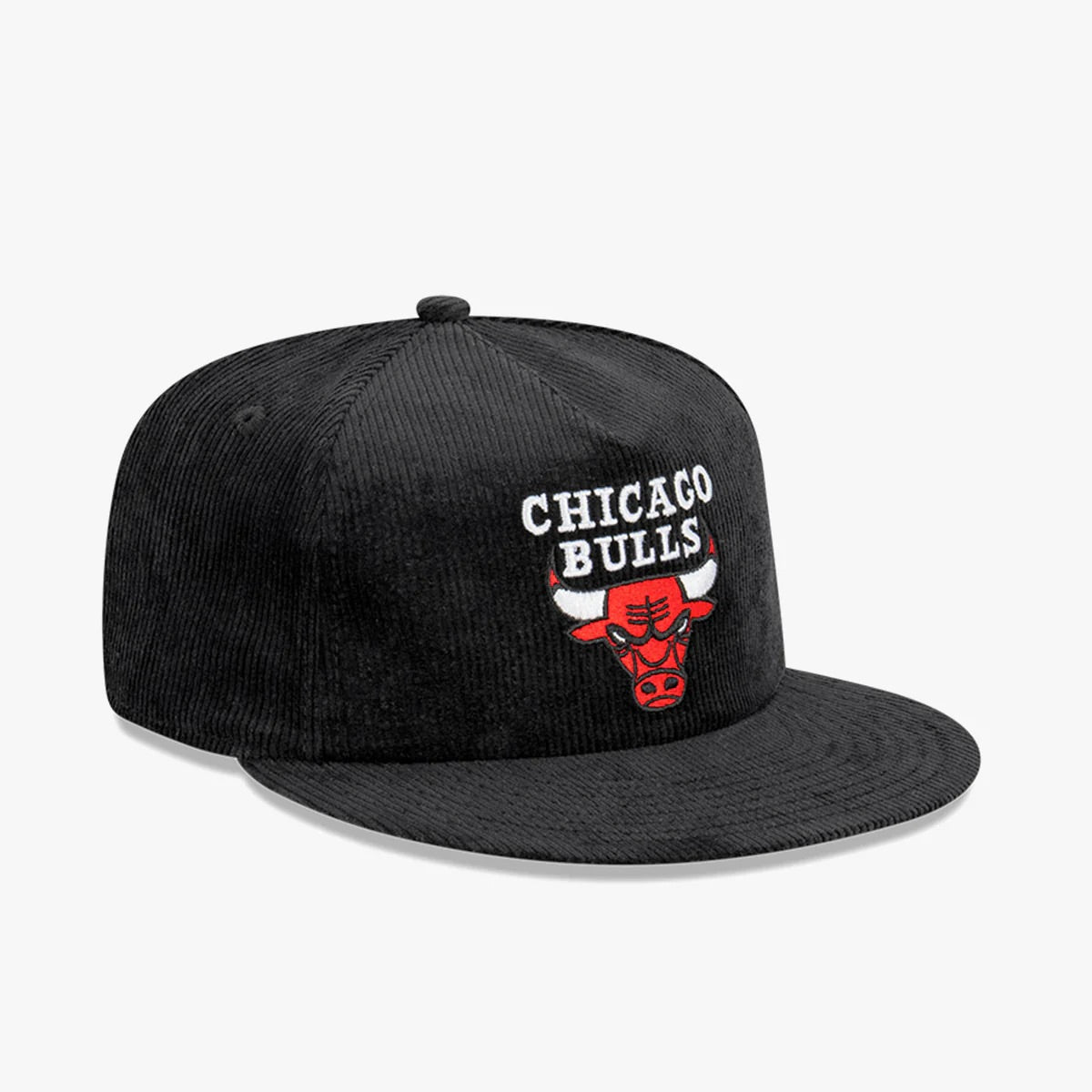Chicago Bulls Hat - The Golfer Black Corduroy NBA Snapback Cap - New Era