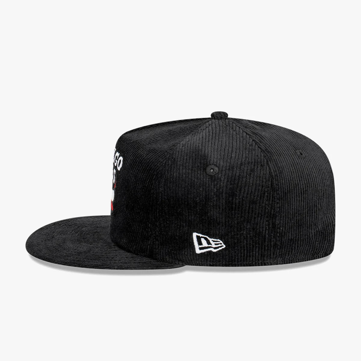 Chicago Bulls Hat - The Golfer Black Corduroy NBA Snapback Cap - New Era