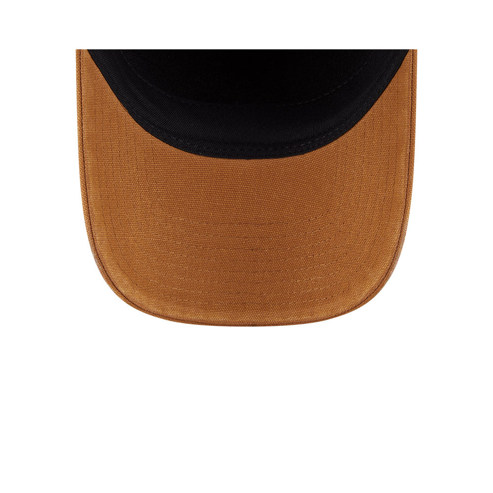 Brisbane Lions Hat - Canvas Bronze White 9Forty A-Frame AFL Snapback Cap - New Era