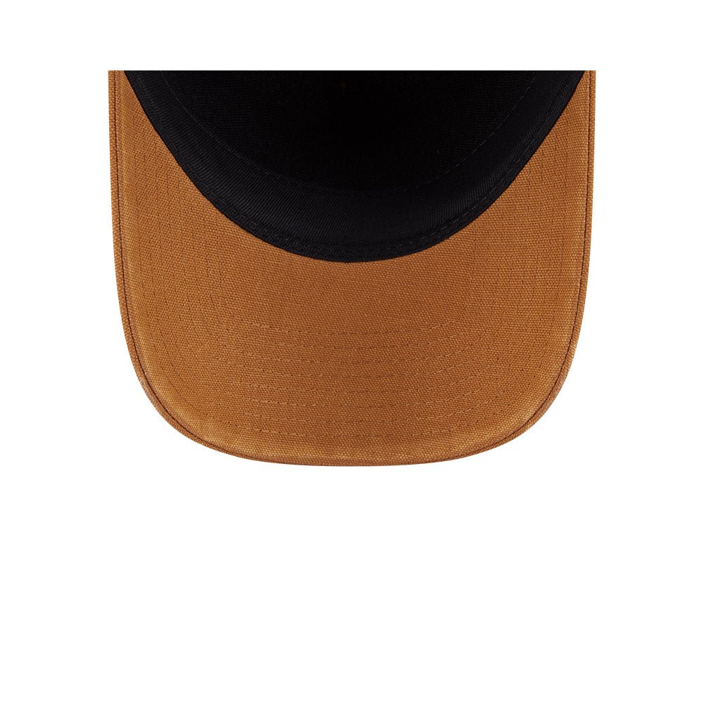 Essendon Bombers Hat - Canvas Bronze White 9Forty A-Frame AFL Snapback Cap - New Era