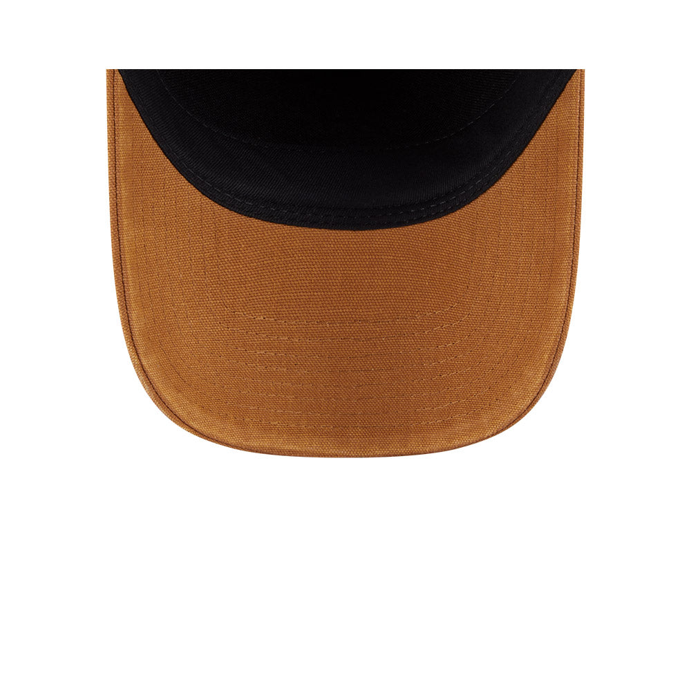 Carlton Blues Hat - Canvas Bronze White 9Forty A-Frame AFL Snapback Cap - New Era