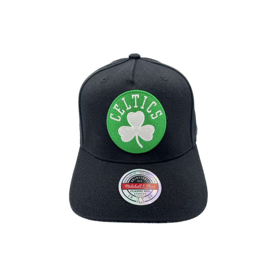 Mitchell & Ness - Boston Celtics Black Colour Logo Redline Snapback