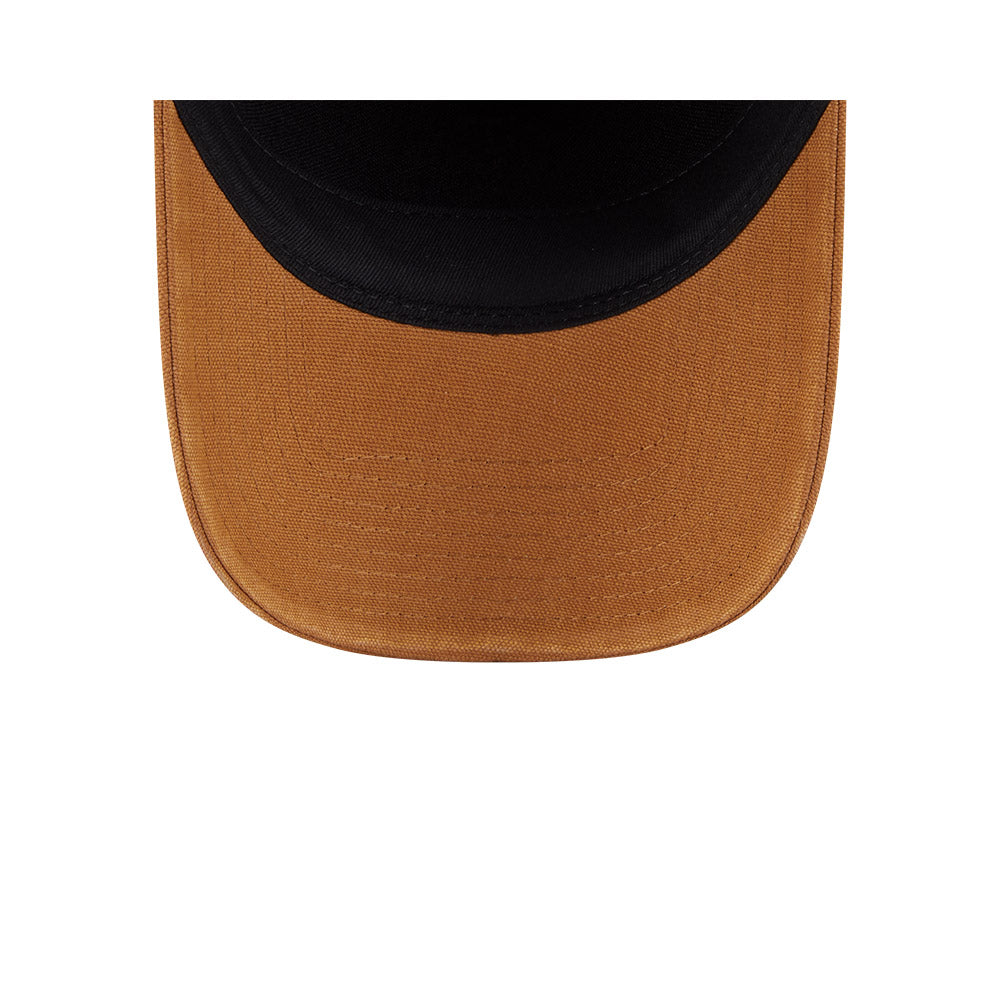 Collingwood Magpies Hat - Canvas Bronze White 9Forty A-Frame AFL Snapback Cap - New Era